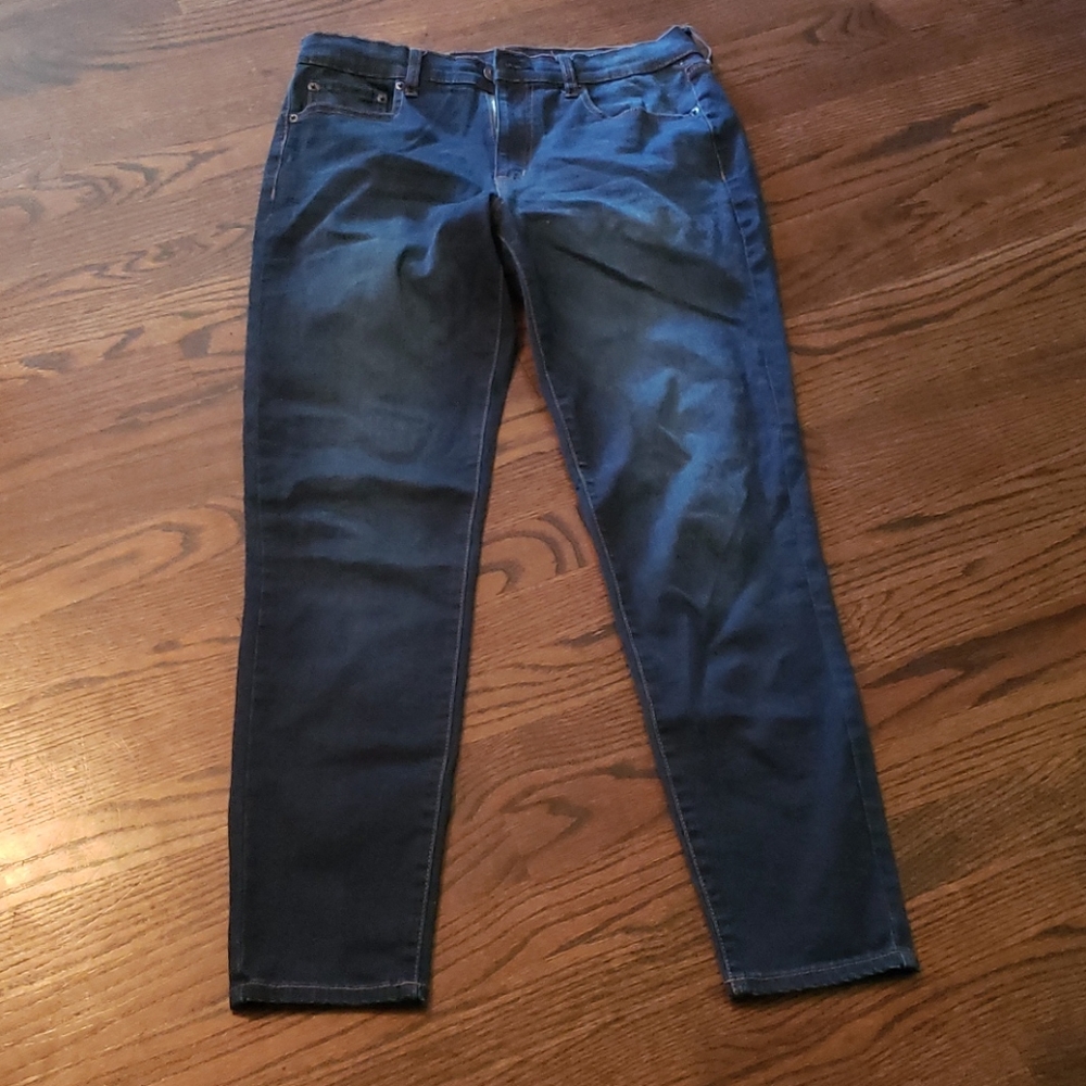 Dark high rise jeans
